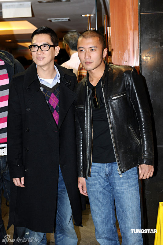 张家辉和谢霆锋合影