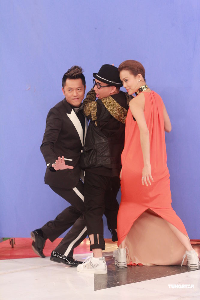 容祖儿,杜汶泽录制《华丽明星赛》