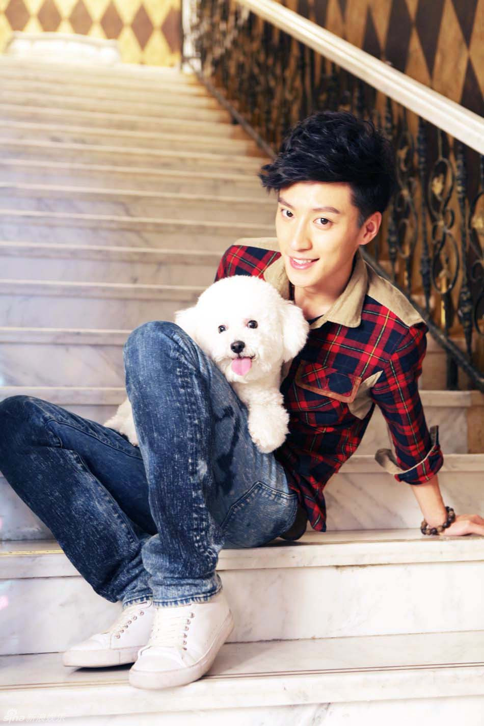 组图:乔任梁携自家宠物狗出镜 关爱小动物显爱心_高清图集_新浪网