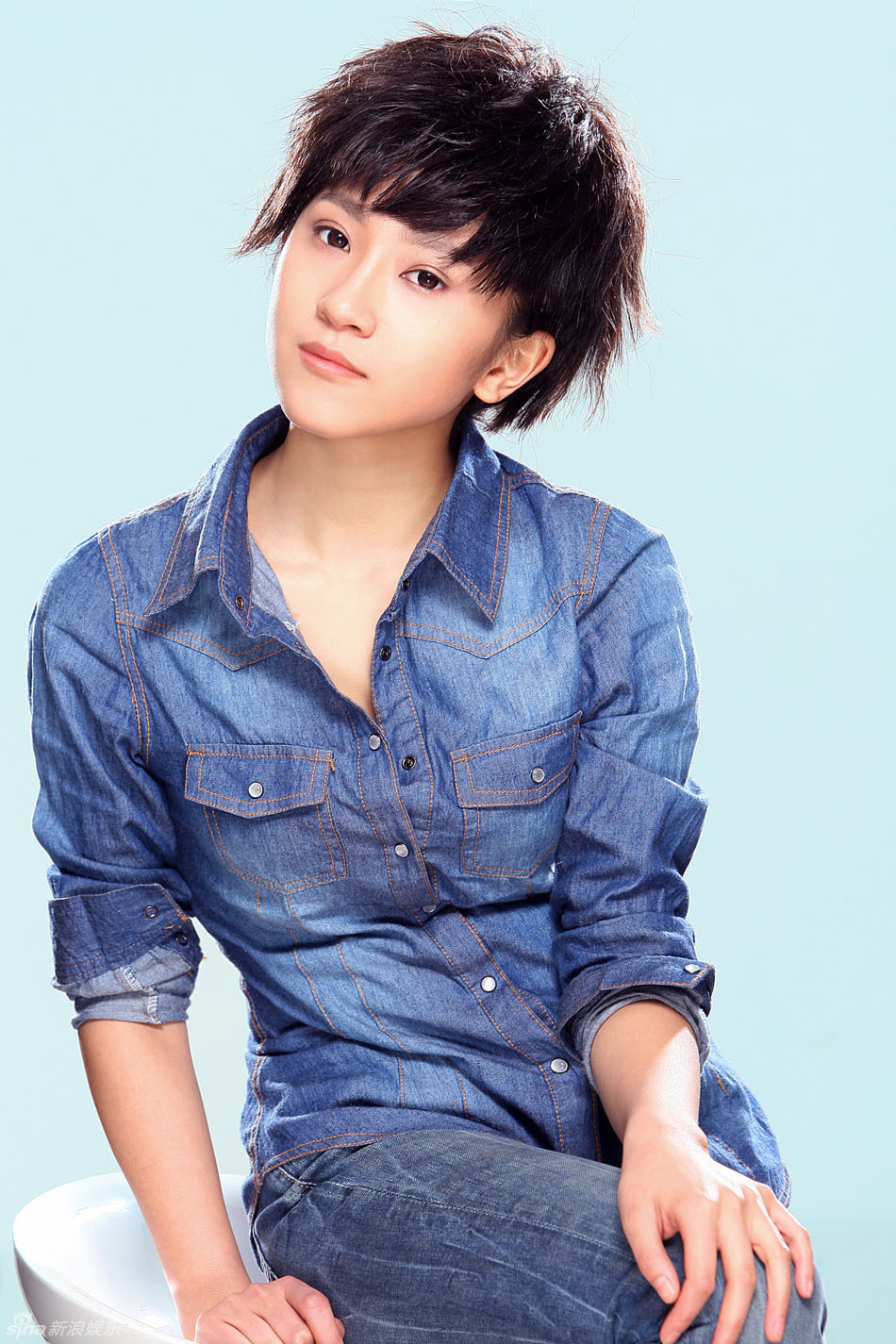 解惠清清爽牛仔写真展假日风情