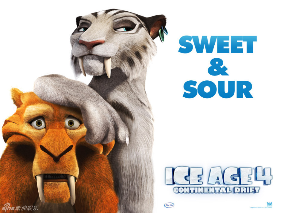 电影《冰川时代4》角色海报