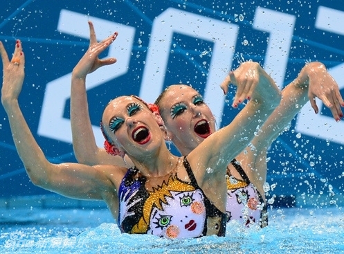 伦敦奥运花样游泳表情帝网络爆红