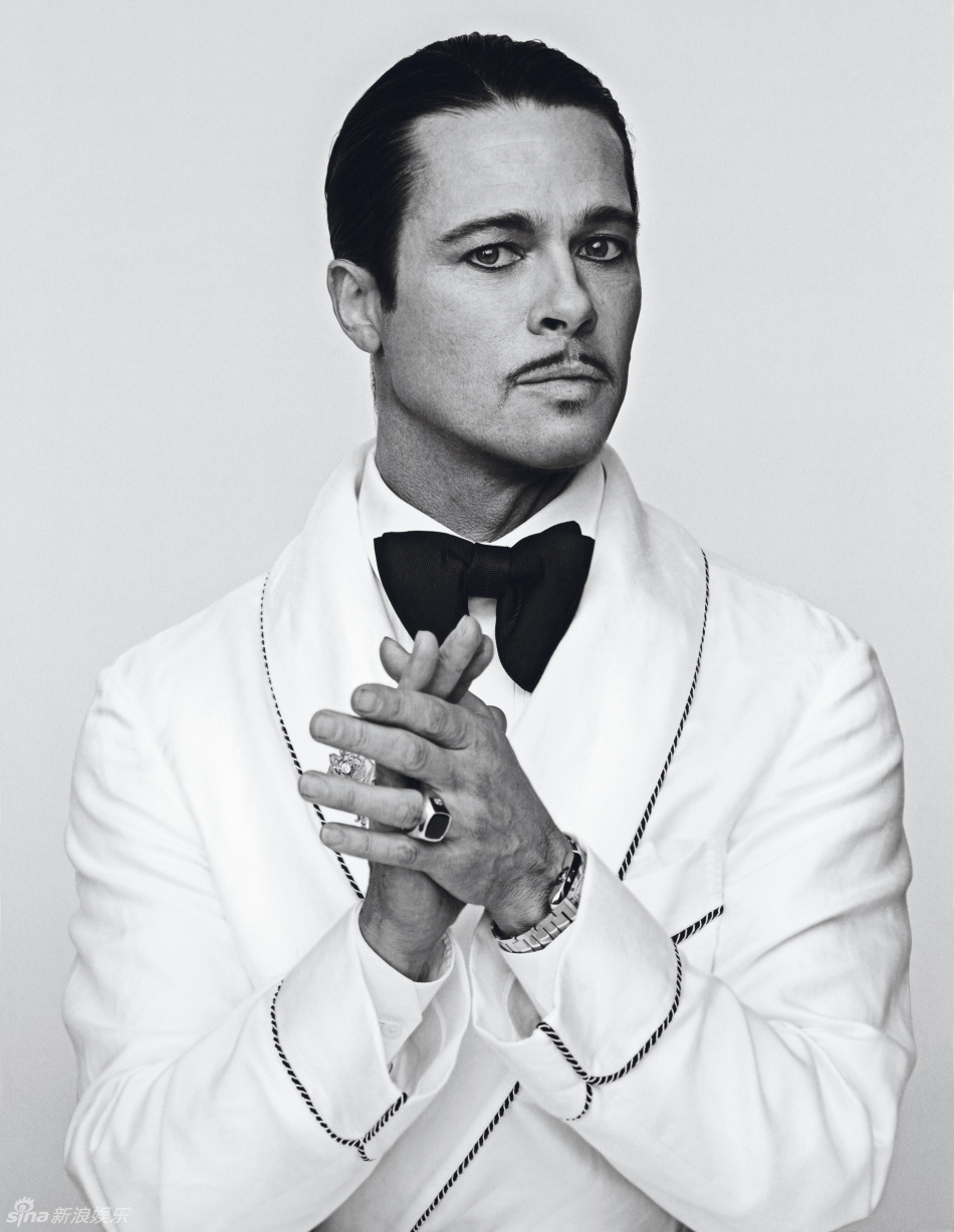 布拉德-皮特时尚大片变温柔杀手