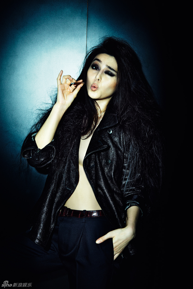 组图:范冰冰杂志封面大片 烟熏半裸妩媚迷情_高清图集_新浪网