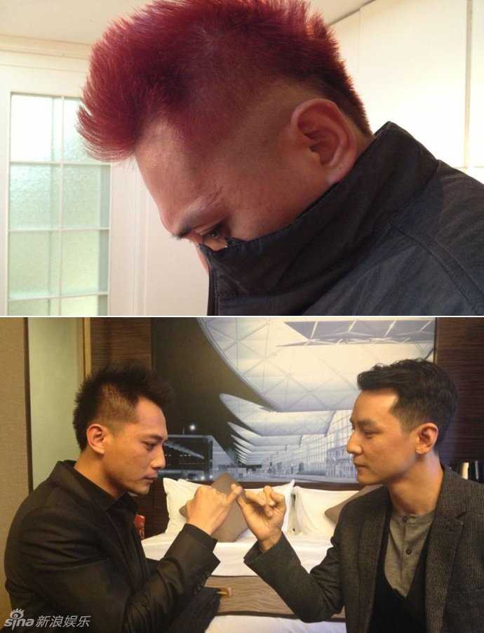 如今为人父的火花哥染了红发还调戏帅哥