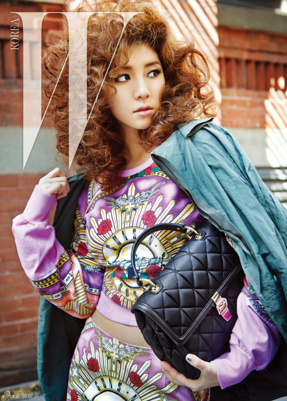 韩星朴韩星纽约奢华大片 爆炸头摩登范儿