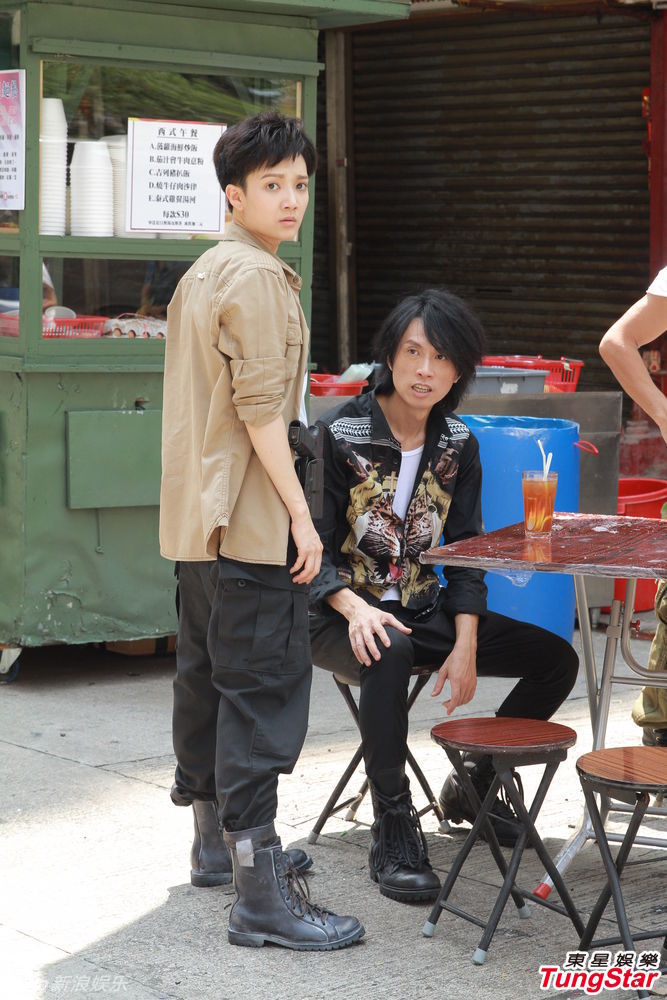 自动播放 下载原图 新浪娱乐讯 tvb新剧《my盛lady》拍摄枪战戏,演员