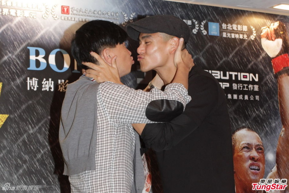 张家辉与彭于晏搞笑接吻 禁妻子拍吻戏