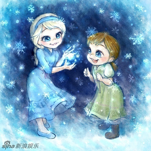 组图:《冰雪奇缘》曝姐妹q版萌照温馨有爱_高清图集_新浪网