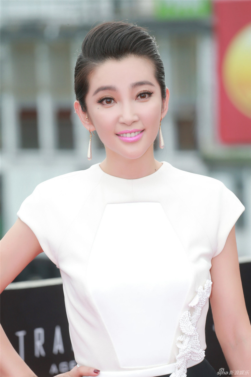 《变4》香港首映 李冰冰透明纱裙秀大腿