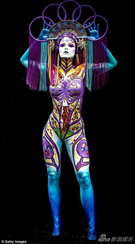 人体彩绘节裸体模特造型千奇百怪