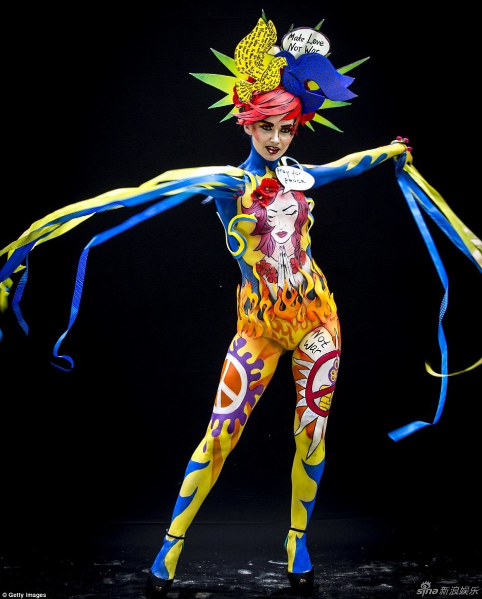 人体彩绘节裸体模特造型千奇百怪