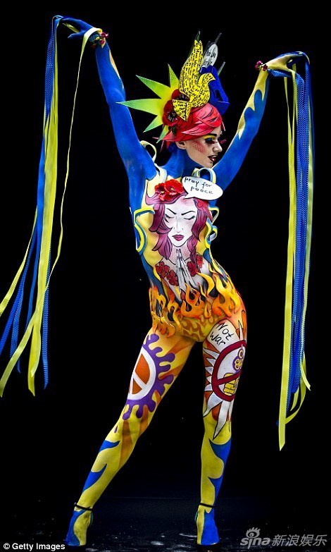 人体彩绘节裸体模特造型千奇百怪