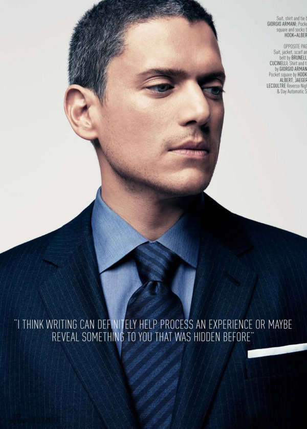 7 / 9 新浪娱乐讯 《越狱》男主温特沃斯-米勒登上《august man》杂志