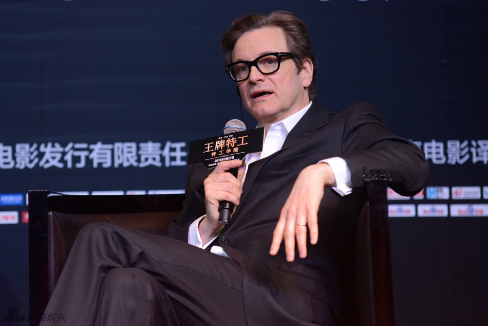 新浪娱乐讯 科林费斯3月23日来到中国,为新片《王牌特工》做宣传.