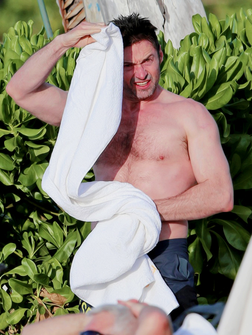 组图:金刚狼杰克曼海滩秀猛肌 高大壮硕狂野范_高清图集_新浪网