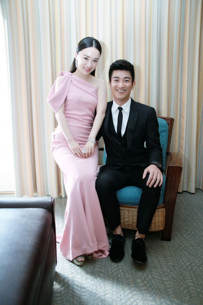 霍思燕杜江出席中美电视节颜值爆表温婉时尚