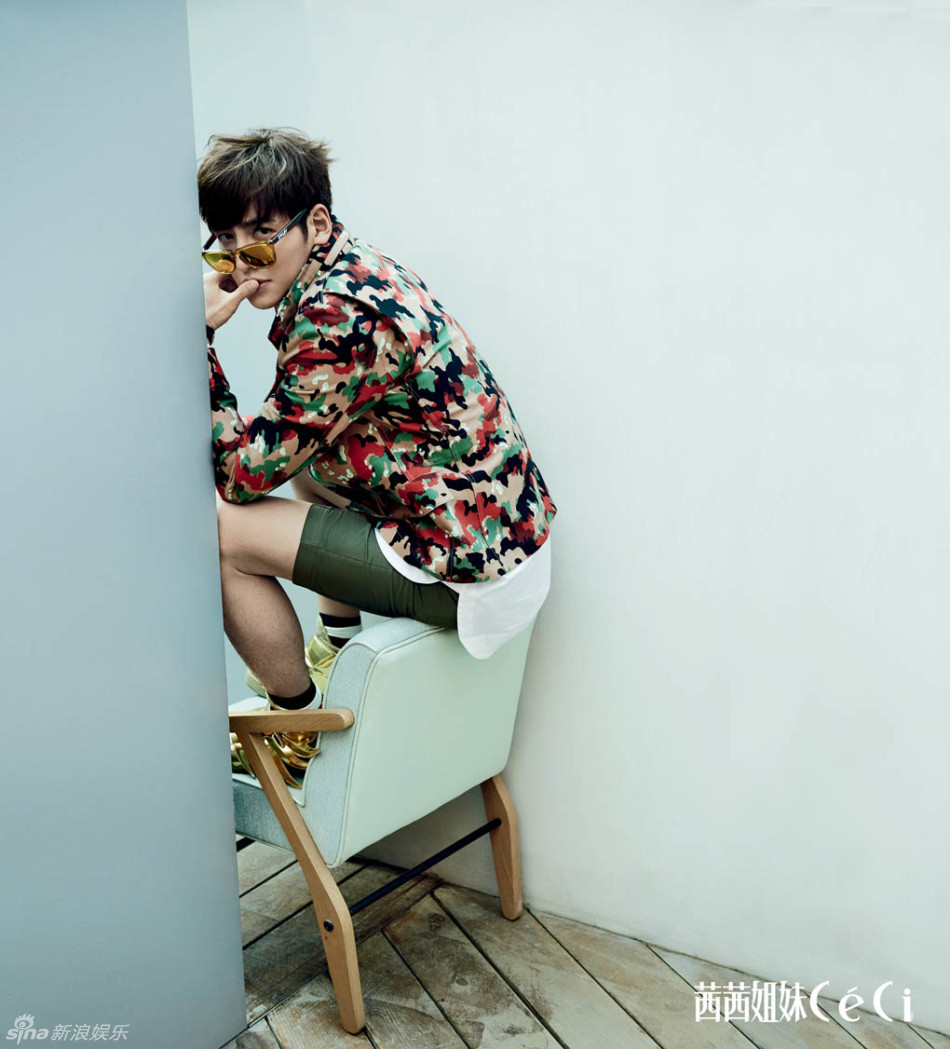 韩星池昌旭登中国杂志 标志眼神深邃性感