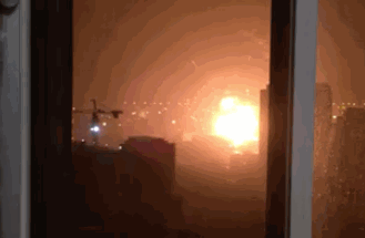 天津突发大爆炸 火光冲天场面惨烈