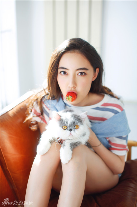 新浪娱乐讯 近日,米露受邀为某杂志拍摄封面大片,携带可爱萌宠共同