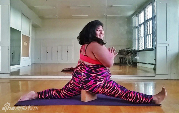 sagun已经练习瑜伽四年,称自己不畏被叫做柔软的胖子,并希望鼓励更多