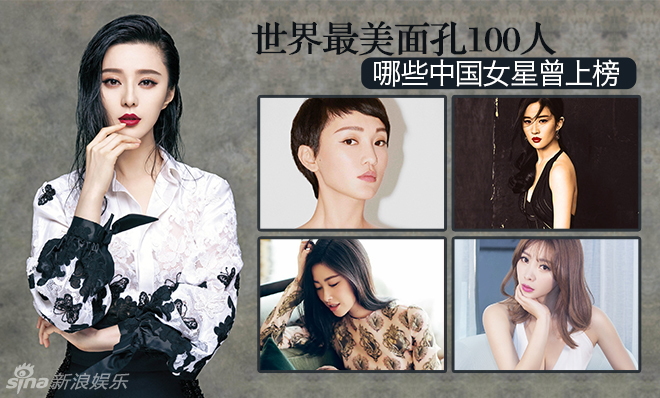 世界最美面孔100人,刘亦菲,朱珠等多次上榜