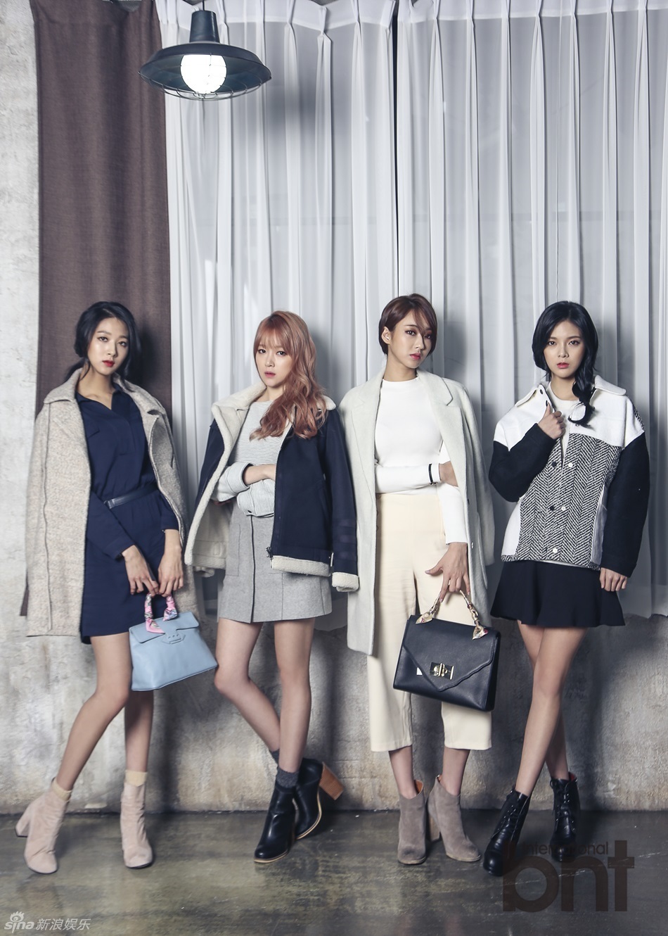1 / 26 新浪娱乐讯 韩国组合nine muses成员倞利,敏荷,笑珍,金祚拍摄