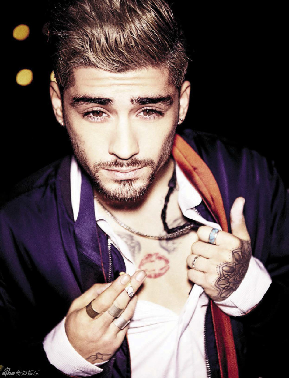 美渣泽恩登杂志封面 叼玫瑰有型迷人