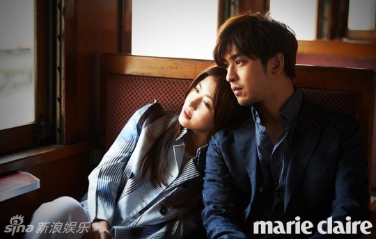 组图:陈柏霖河智苑合体登杂志 头靠肩太般配_高清图集_新浪网