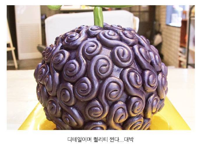 网友制作《海贼王》恶魔果实蛋糕