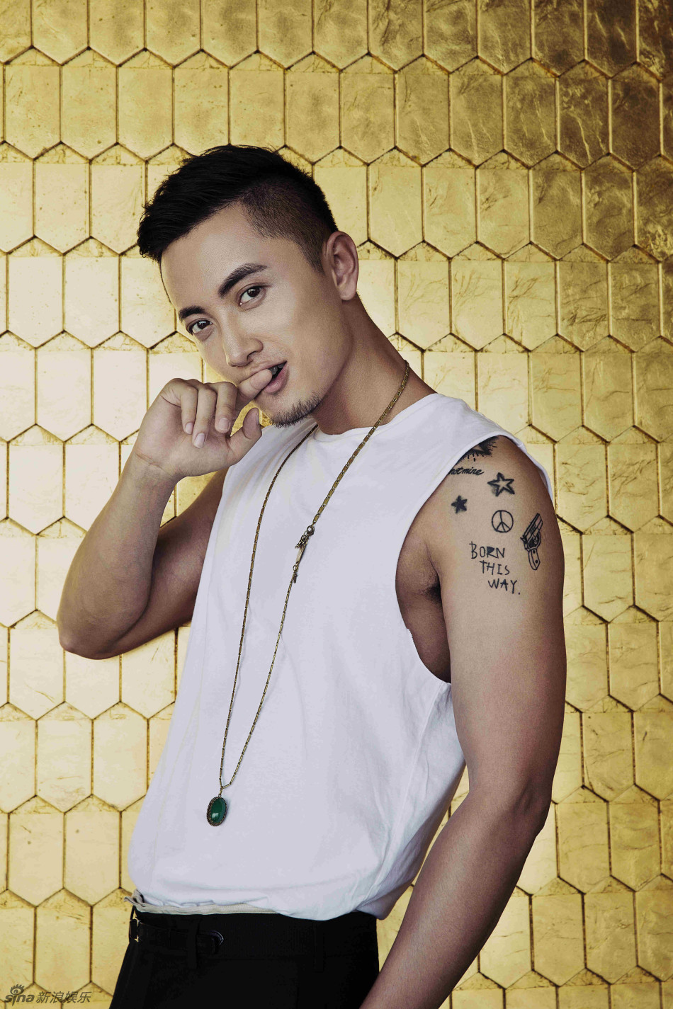 组图:贾景晖"湿身诱惑" 演绎古铜色肌肉型男_高清图集_新浪网