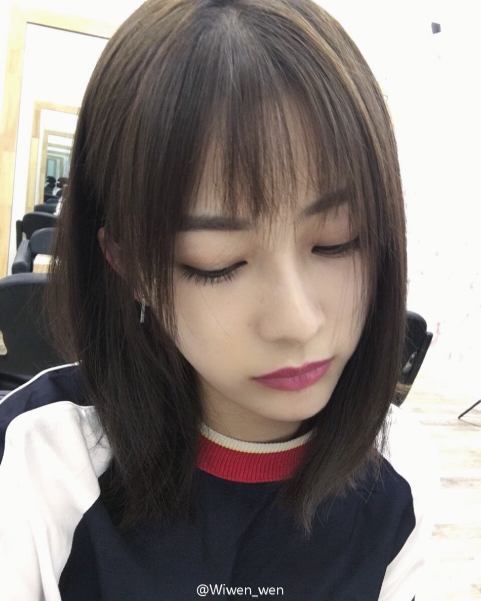 林更新女友新发型清纯可人