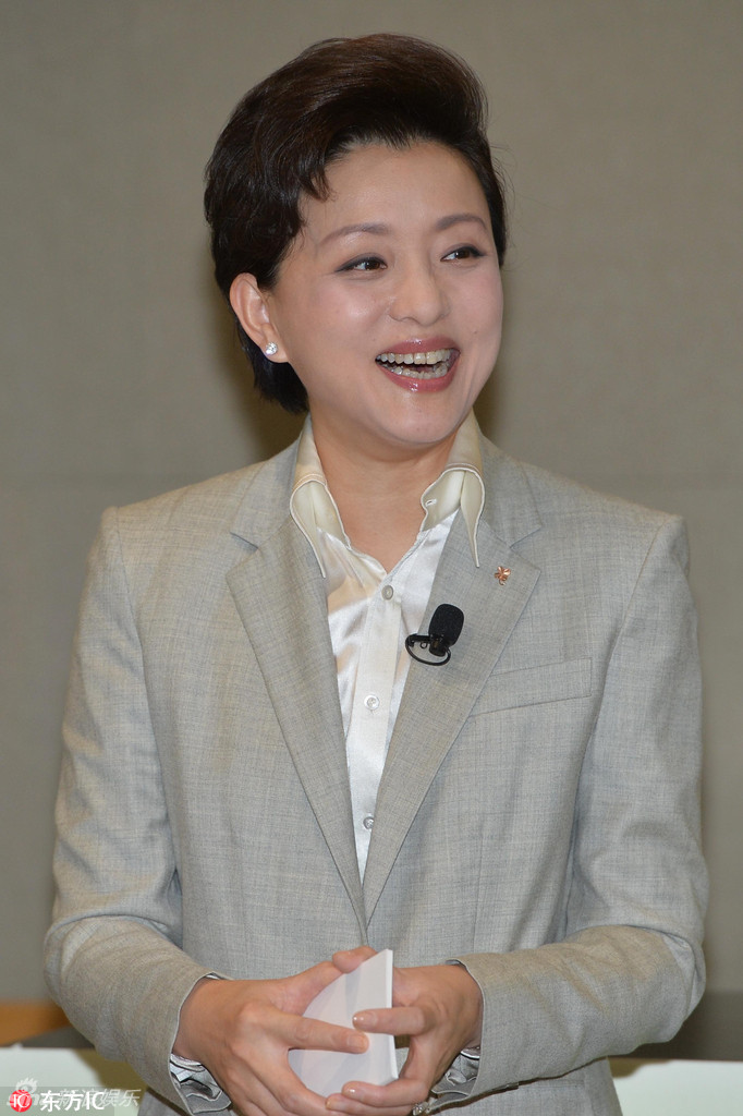 48岁杨澜灰西服优雅知性