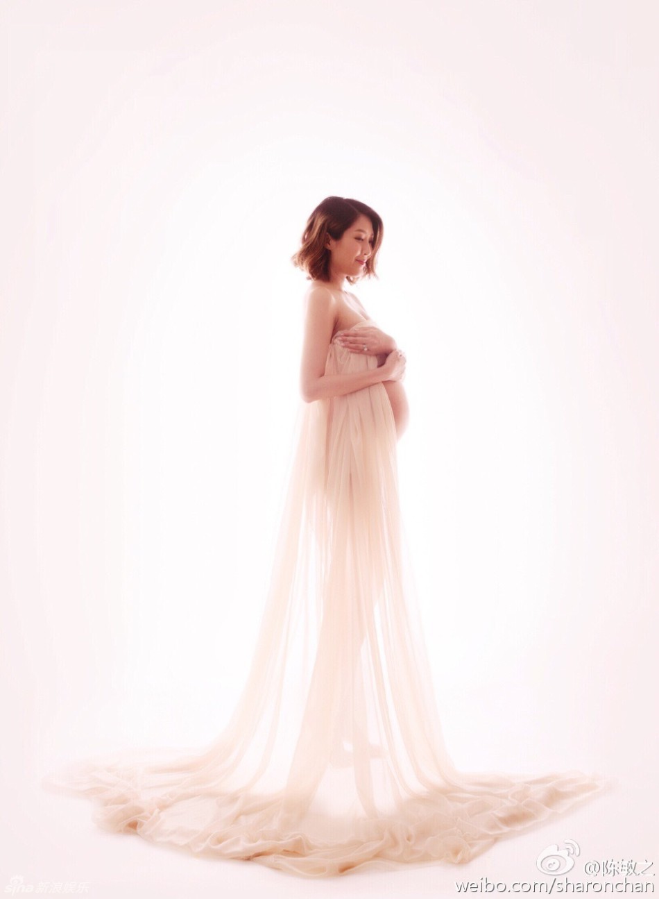 组图:tvb陈敏之怀孕8月拍写真 孕肚上围都很大_高清图集_新浪网