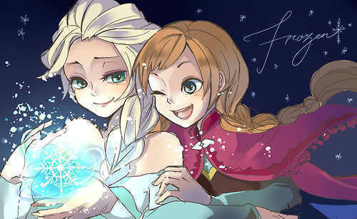 《冰雪奇缘》曝姐妹Q版萌照温馨有爱