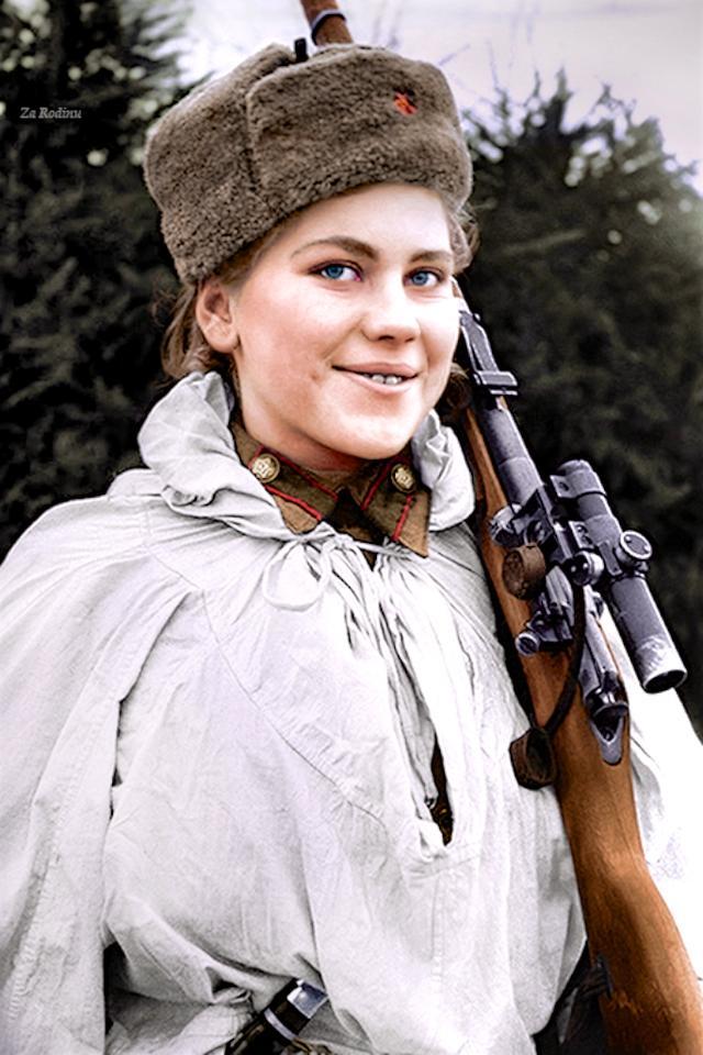苏德战场上美丽的苏军女兵