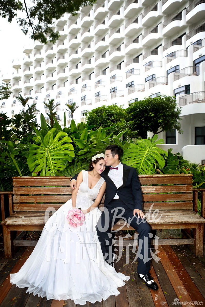 严屹宽杜若溪登《时尚新娘》 婚纱照梦幻