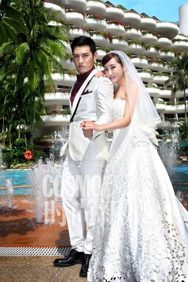 严屹宽杜若溪登《时尚新娘》 婚纱照梦幻