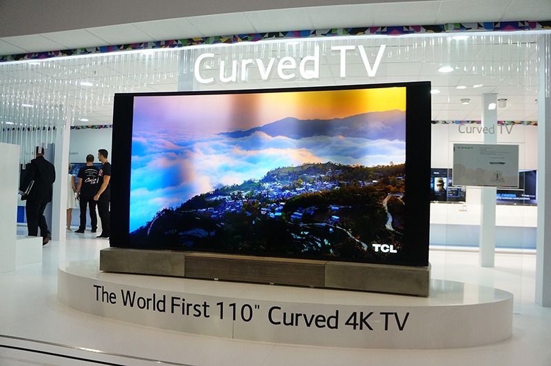 tcl 110英寸曲面4k电视亮相ifa2014