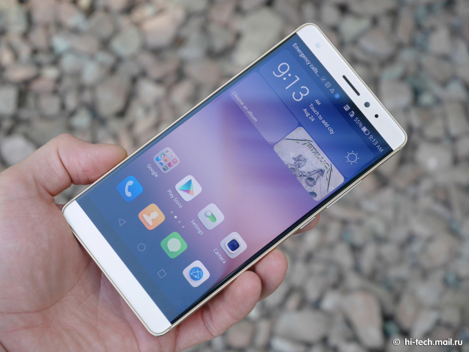 华为mate s实拍:弧形金属机身压力触控屏