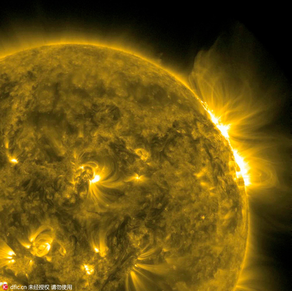 nasa发布最新太阳耀斑图 画面神奇而壮观