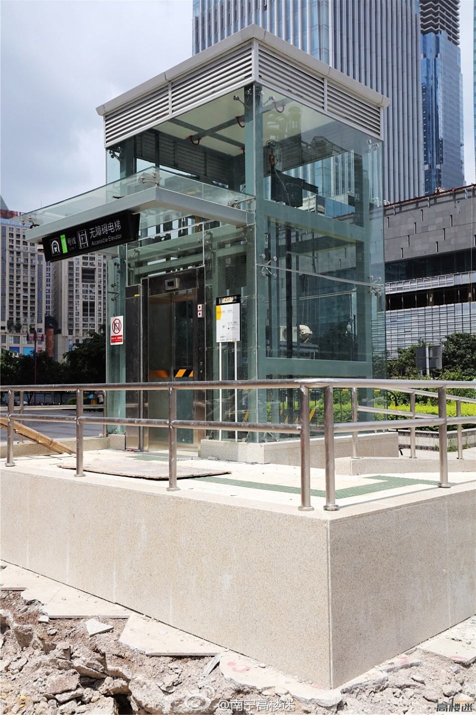 南宁地铁东盟商务区站出入口曝光