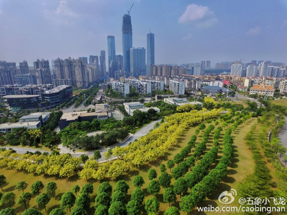 航拍东盟商务区 南宁"四大金刚"拔地而起_高清图集_新浪网