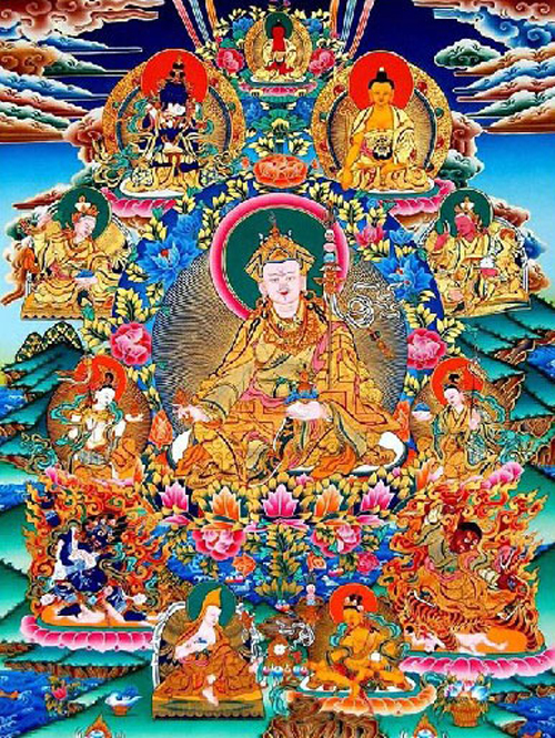 莲花生大士唐卡欣赏_高清图集_新浪网