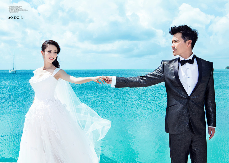陈思诚 佟丽娅大溪地唯美婚纱照