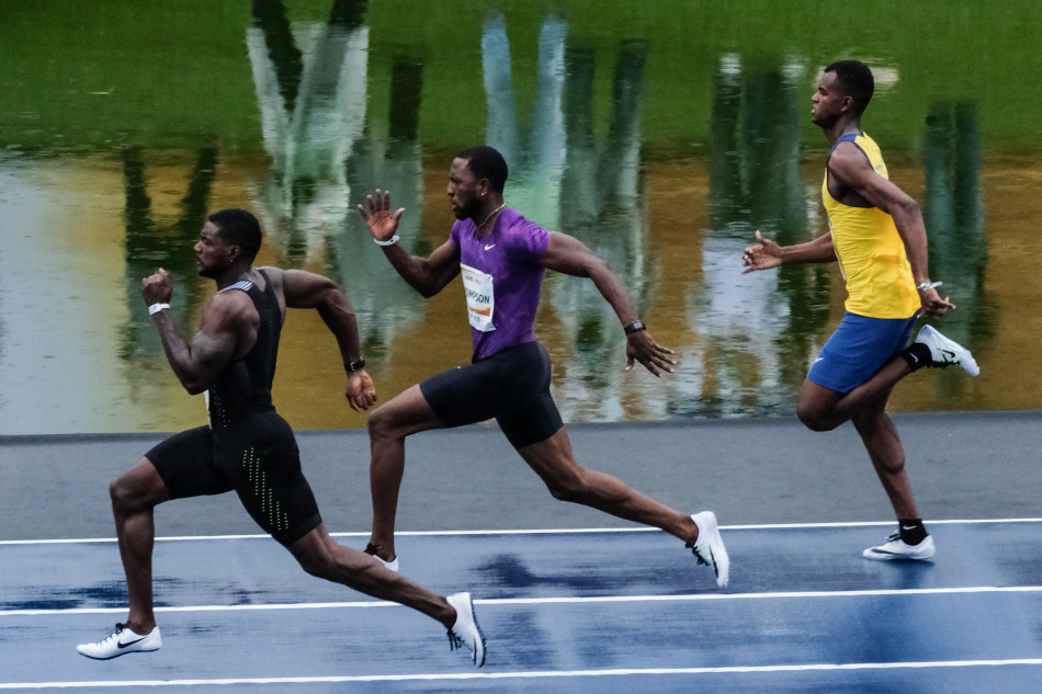 加特林里约参加表演赛_高清图集_新浪奥运_新浪网