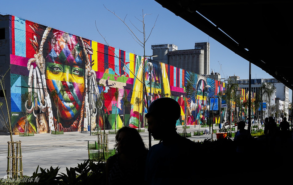 里约奥运街头巨幅壁画彩绘