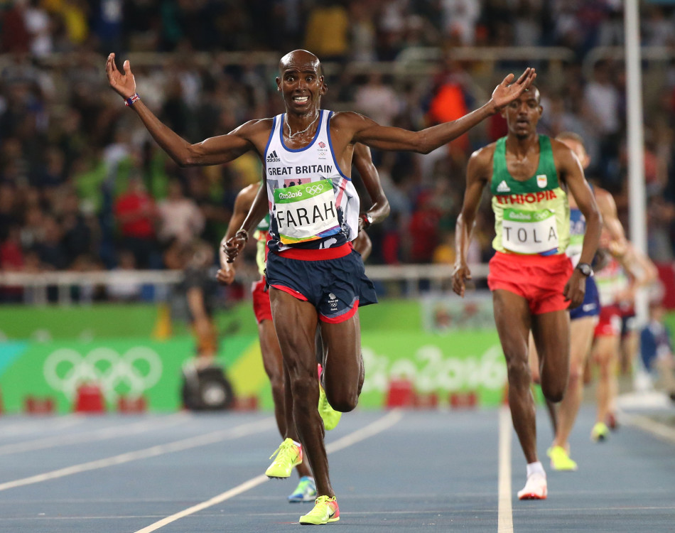 北京时间2016年8月14日,里约奥运会,男子10000米决赛,法拉赫成功卫冕.