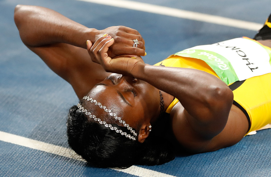 女子百米牙买加汤普森夺冠