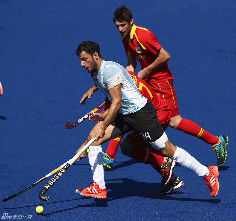 曲棍球男子四分之一决赛 西班牙vs阿根廷